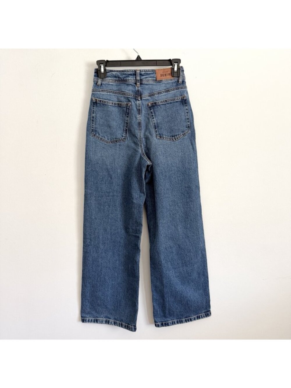 Sezane Le Crop Wide Leg Denim Blue Jeans High Rise Women’s Size 36 / US 4 - Picture 5 of 8